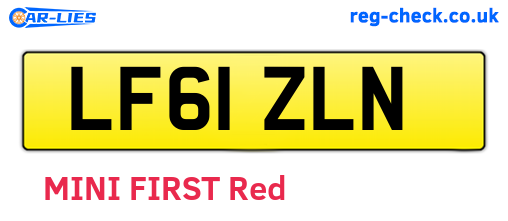 LF61ZLN are the vehicle registration plates.