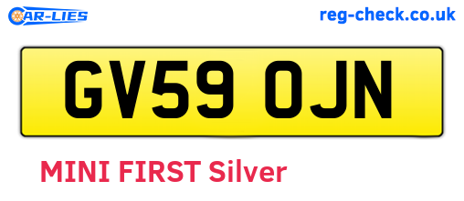 GV59OJN are the vehicle registration plates.