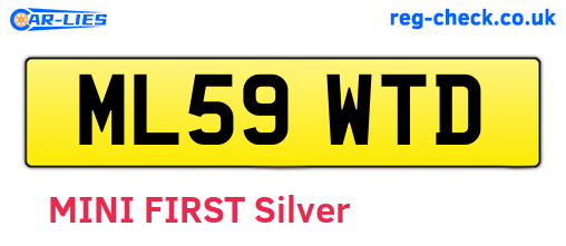 ML59WTD are the vehicle registration plates.