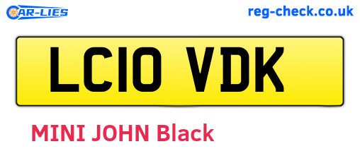 LC10VDK are the vehicle registration plates.