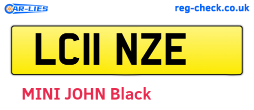 LC11NZE are the vehicle registration plates.