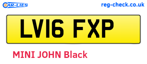 LV16FXP are the vehicle registration plates.