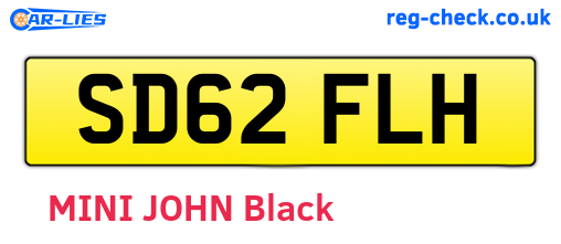 SD62FLH are the vehicle registration plates.