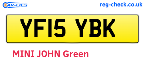 YF15YBK are the vehicle registration plates.