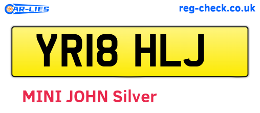 YR18HLJ are the vehicle registration plates.