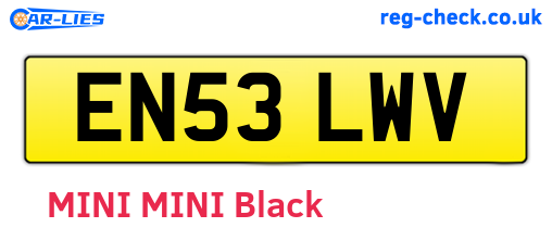 EN53LWV are the vehicle registration plates.