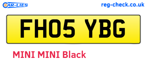 FH05YBG are the vehicle registration plates.
