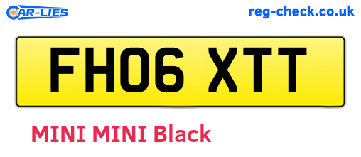 FH06XTT are the vehicle registration plates.