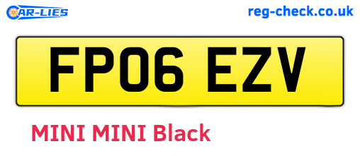 FP06EZV are the vehicle registration plates.
