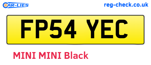 FP54YEC are the vehicle registration plates.