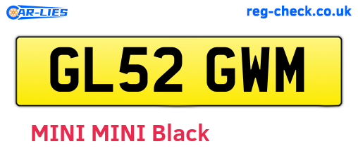 GL52GWM are the vehicle registration plates.