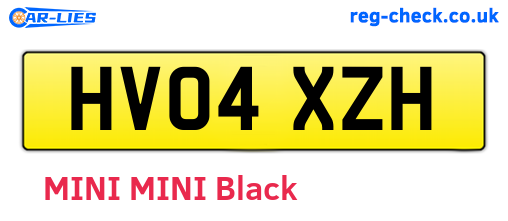HV04XZH are the vehicle registration plates.