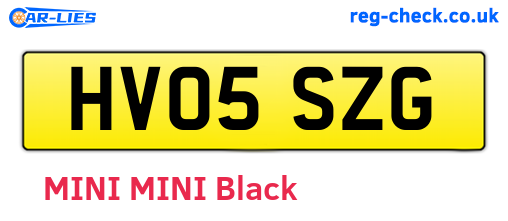 HV05SZG are the vehicle registration plates.