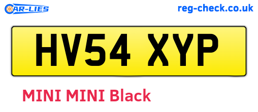 HV54XYP are the vehicle registration plates.