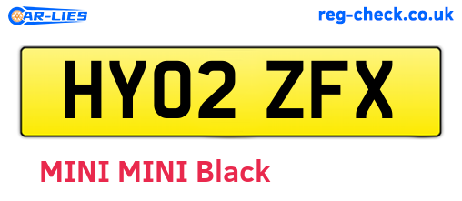 HY02ZFX are the vehicle registration plates.