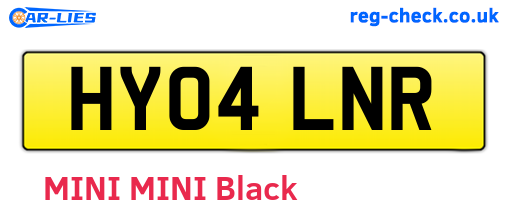 HY04LNR are the vehicle registration plates.