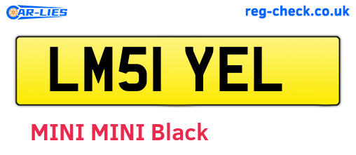 LM51YEL are the vehicle registration plates.