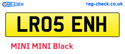 LR05ENH are the vehicle registration plates.