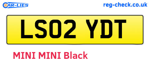 LS02YDT are the vehicle registration plates.