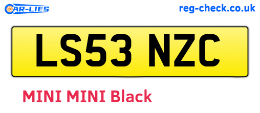 LS53NZC are the vehicle registration plates.