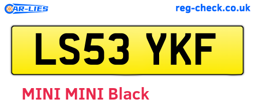 LS53YKF are the vehicle registration plates.