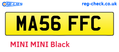 MA56FFC are the vehicle registration plates.