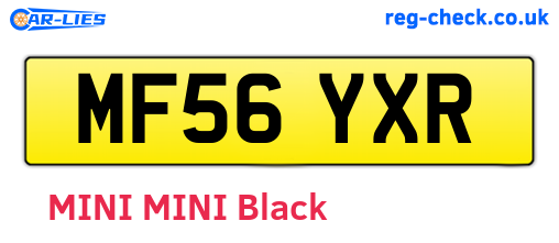 MF56YXR are the vehicle registration plates.
