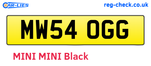 MW54OGG are the vehicle registration plates.