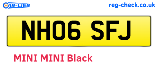 NH06SFJ are the vehicle registration plates.