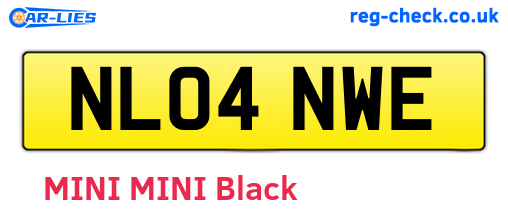 NL04NWE are the vehicle registration plates.