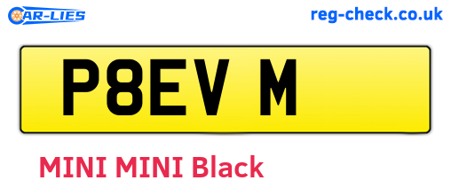 P8EVM are the vehicle registration plates.