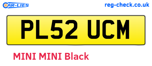 PL52UCM are the vehicle registration plates.