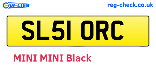 SL51ORC are the vehicle registration plates.