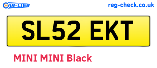 SL52EKT are the vehicle registration plates.