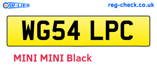 WG54LPC are the vehicle registration plates.