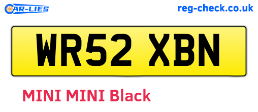 WR52XBN are the vehicle registration plates.