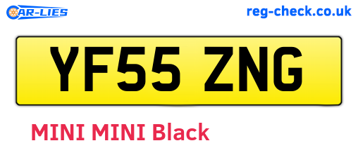 YF55ZNG are the vehicle registration plates.