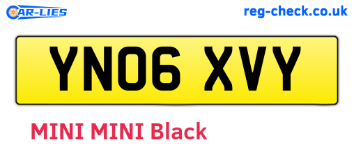 YN06XVY are the vehicle registration plates.