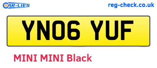 YN06YUF are the vehicle registration plates.