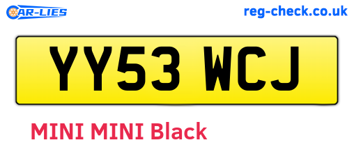 YY53WCJ are the vehicle registration plates.
