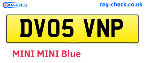 DV05VNP are the vehicle registration plates.