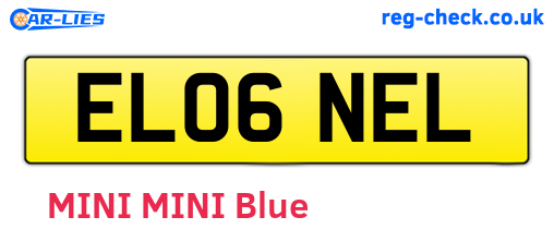 EL06NEL are the vehicle registration plates.