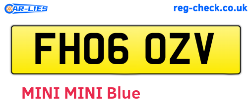 FH06OZV are the vehicle registration plates.