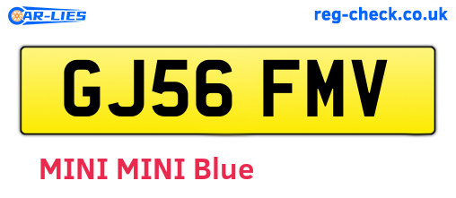 GJ56FMV are the vehicle registration plates.