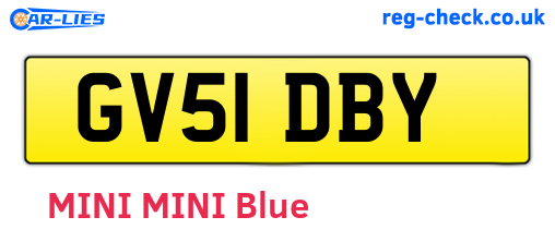 GV51DBY are the vehicle registration plates.