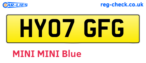 HY07GFG are the vehicle registration plates.