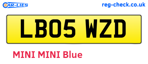 LB05WZD are the vehicle registration plates.