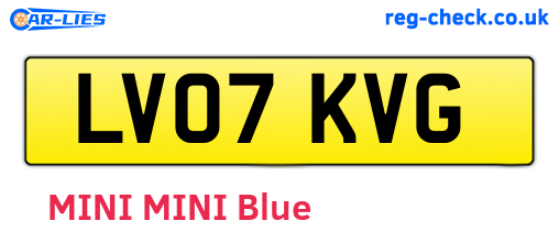 LV07KVG are the vehicle registration plates.
