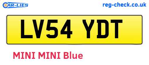 LV54YDT are the vehicle registration plates.