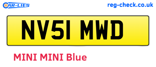 NV51MWD are the vehicle registration plates.
